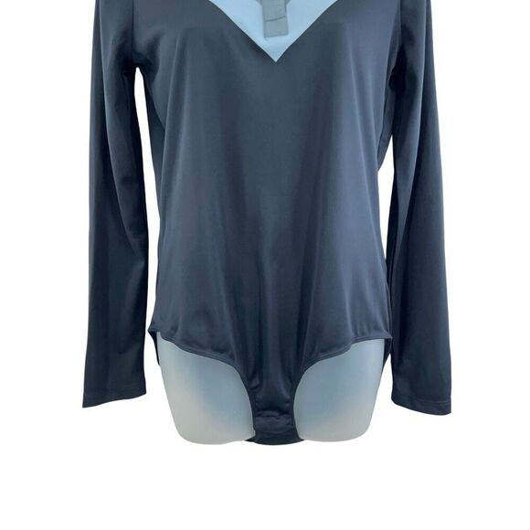 J Lindeberg Laika TX Jaquard Polo Bodysuit Women's Medium Blue Long Sleeves - Picture 5 of 12